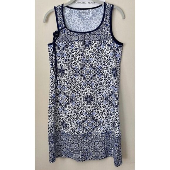 Lands End Nylon Spandex Tank Cover-up Dress Swim XS 2- - Picture 1 of 12